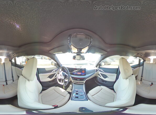 WBY23HD04SFU02272 2025 BMW I4 Blue Vista de la etiqueta del VIN