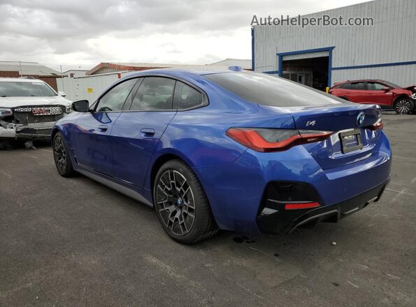 WBY23HD09SFV14985 2025 BMW I4 Синий Задняя левая четверть