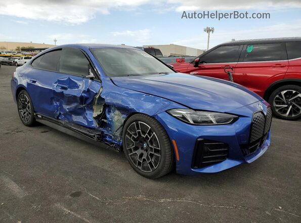 WBY23HD09SFV14985 2025 BMW I4 Синий Передняя правая четверть