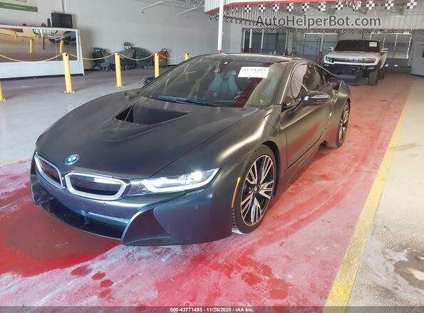 WBY2Z2C32HV676608 2017 BMW I8 Gray Առջևի ձախ երեք քառորդ տեսարան