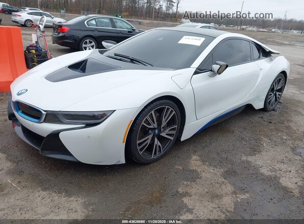 WBY2Z2C59GV674788 2016 BMW I8 White Առջևի ձախ երեք քառորդ տեսարան