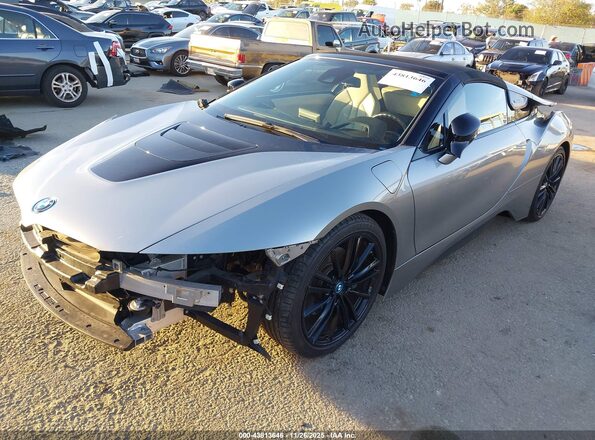 WBY2Z6C57K7D13938 2019 BMW I8 Gray წინა მარცხენა ხედი სამი მეოთხედიდან