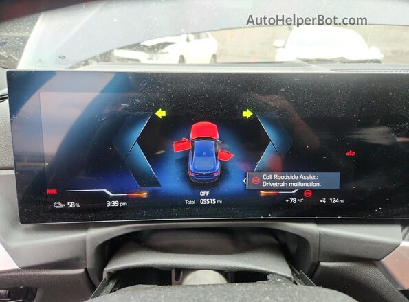 WBY33AW09PFP28326 2023 BMW I4 Blue Սարքավորումների վահանակի տեսք