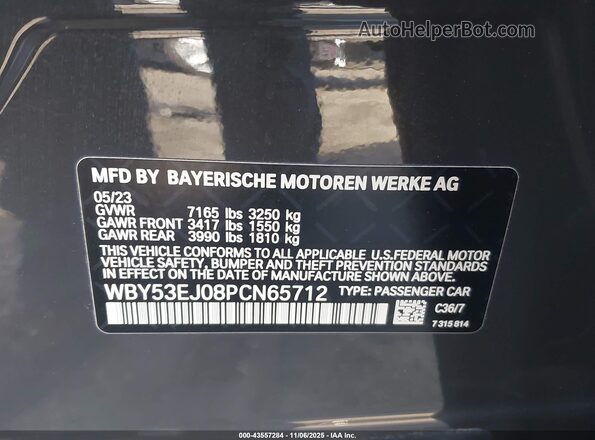 WBY53EJ08PCN65712 2023 BMW OTHER Серый Вид подкапотного пространства