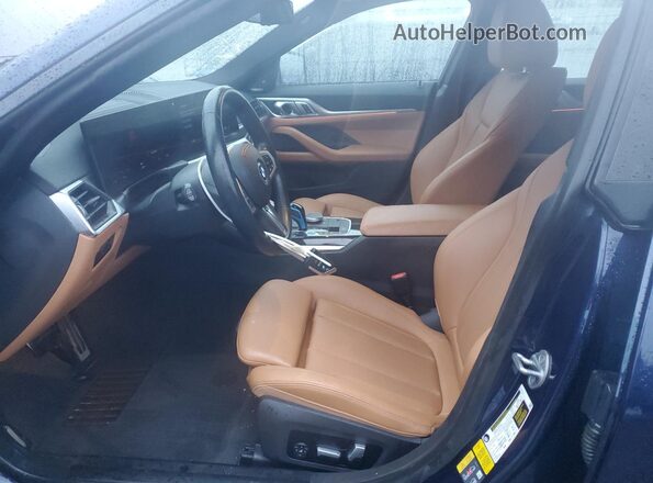 WBY73AW05NFN20880 2022 BMW I4 Blue Front interior view