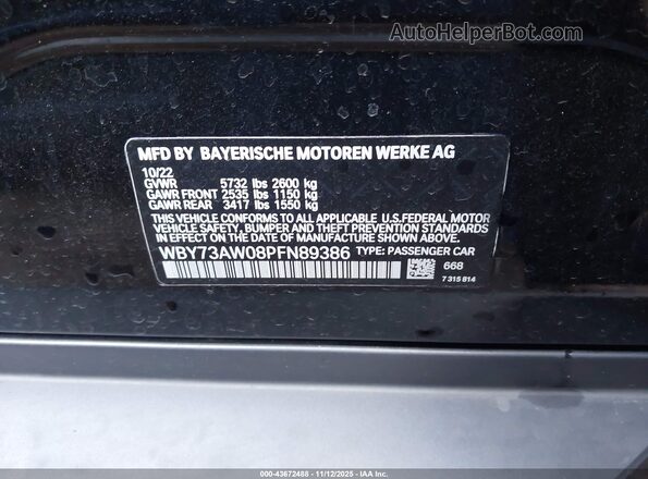 WBY73AW08PFN89386 2023 BMW I4 Black Widok komory silnika