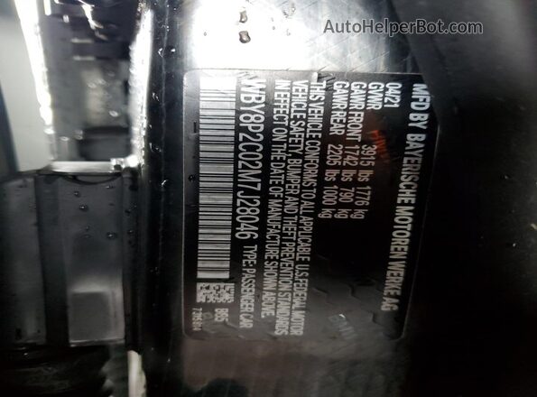 WBY8P2C02M7J28046 2021 BMW I3 Двухцветный Вид подкапотного пространства