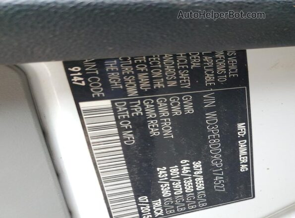 WD3PE8DD9GP174527 2016 MERCEDES-BENZ SPRINTER White Вид підкапотного простору