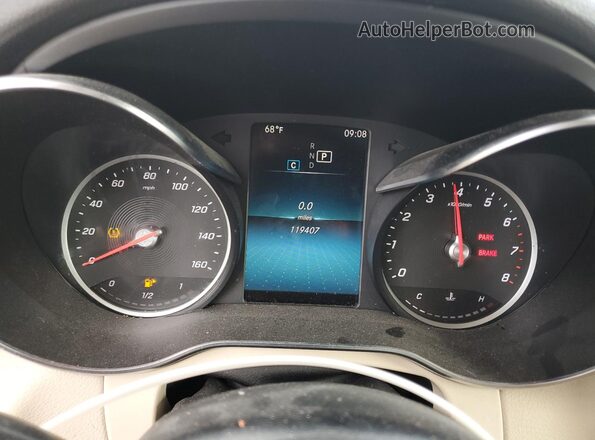 WDC0G8EB1LF724800 2020 MERCEDES-BENZ GLC-CLASS White Instrument cluster view