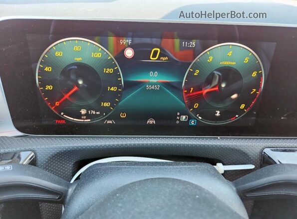 WDD3G4EBXKW012351 2019 MERCEDES-BENZ A Black Widok zestawu wskaźników