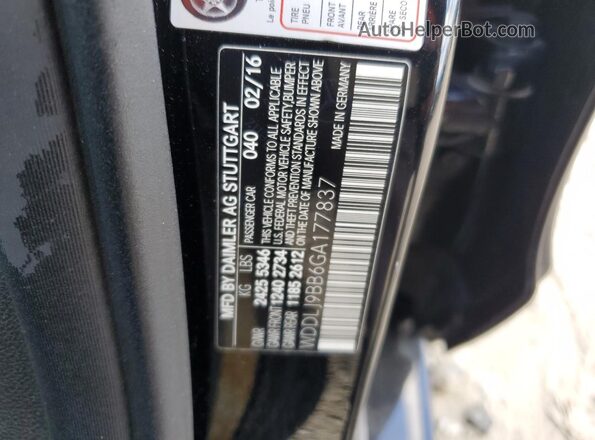 WDDLJ9BB6GA177837 2016 MERCEDES-BENZ CLS-CLASS Черный Вид подкапотного пространства