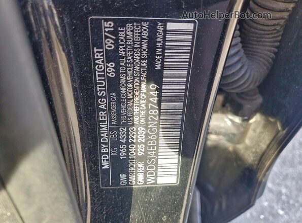 WDDSJ4EB6GN287449 2016 MERCEDES-BENZ CLA-CLASS Black Вид підкапотного простору
