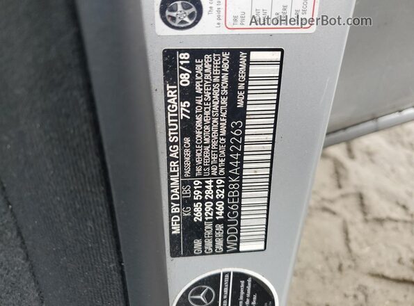 WDDUG6EB8KA442263 2019 MERCEDES-BENZ S Серебряный Вид подкапотного пространства
