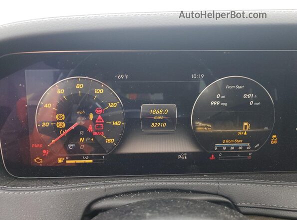 WDDUG6EB8KA442263 2019 MERCEDES-BENZ S Серебряный Вид щитка приборов