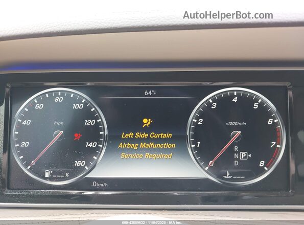 WDDUG8CB2GA227600 2016 MERCEDES-BENZ S-CLASS Blue Вид задніх сидінь