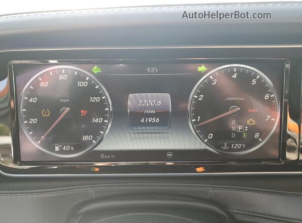 WDDUG8CB5GA259036 2016 MERCEDES-BENZ S Blue Instrument cluster view