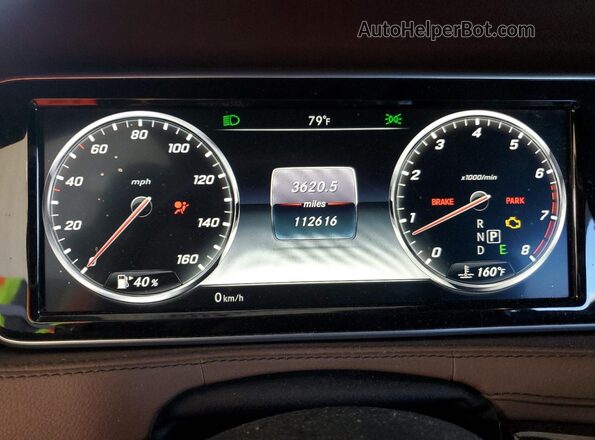 WDDUG8CB9HA306604 2017 MERCEDES-BENZ S Black Вид щитка приладів