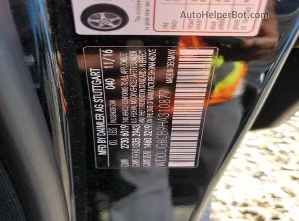 WDDUG8CB9HA310877 2017 MERCEDES-BENZ S Black ძრავის განყოფილების ხედი