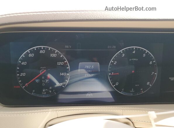 WDDUG8DB3KA469903 2019 MERCEDES-BENZ S White Widok zestawu wskaźników