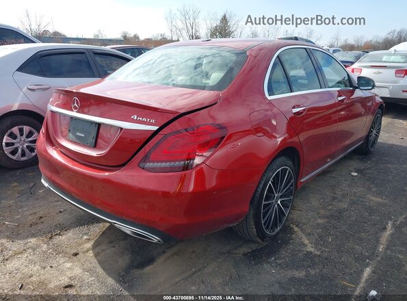WDDWF8EB7LR550514 2020 MERCEDES-BENZ C-CLASS Красный Задняя правая четверть