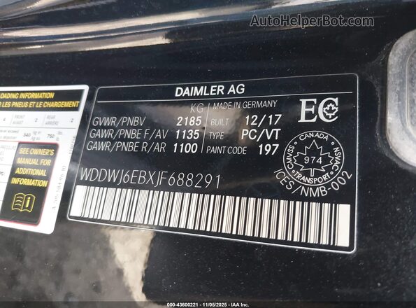 WDDWJ6EBXJF688291 2018 MERCEDES-BENZ AMG C 43 Black Engine compartment view