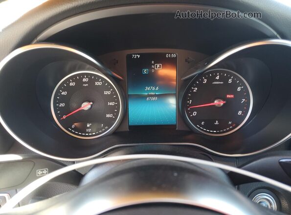 WDDWK8DB2KF794665 2019 MERCEDES-BENZ C White Вид щитка приладів