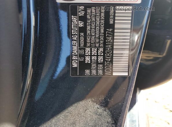 WDDZF4KB2HA134774 2017 MERCEDES-BENZ E Blue ძრავის განყოფილების ხედი