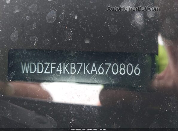 WDDZF4KB7KA670806 2019 MERCEDES-BENZ E-CLASS Blue 