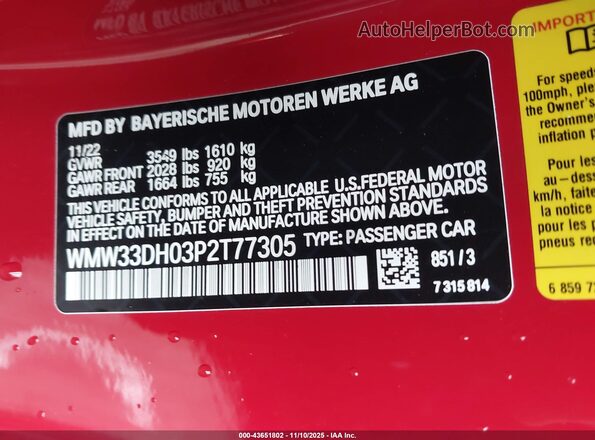 WMW33DH03P2T77305 2023 MINI HARDTOP Red Vista del compartimento del motor
