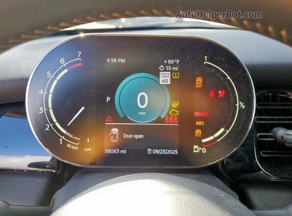 WMW53DK01N2P74624 2022 MINI COOPER Белый Вид щитка приборов