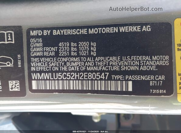 WMWLU5C52H2E80547 2017 MINI CLUBMAN Gray 