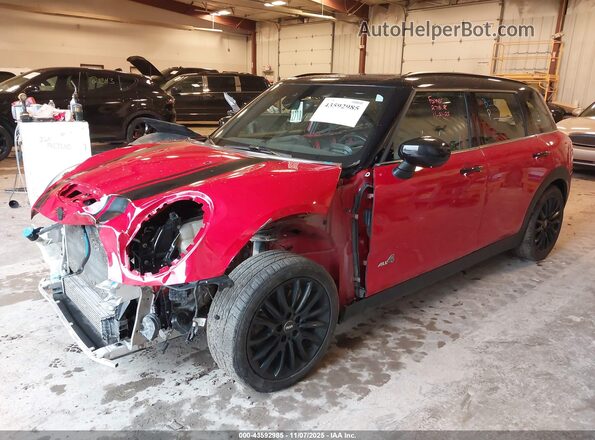 WMWXJ1C07N2R41841 2022 MINI CLUBMAN Red წინა მარცხენა ხედი სამი მეოთხედიდან