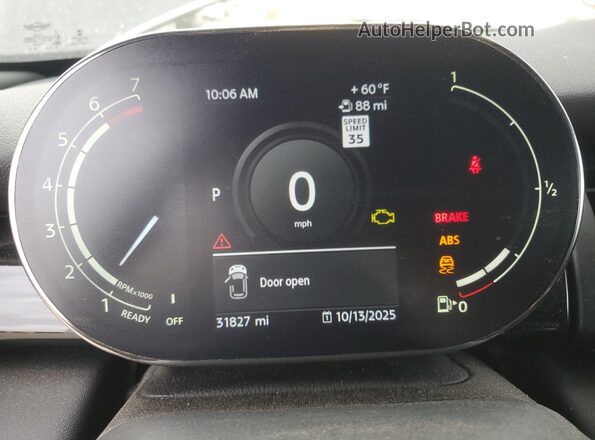 WMWXR3C07M2N67122 2021 MINI COOPER Black Instrument cluster view