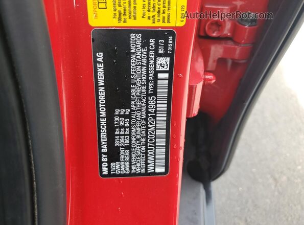 WMWXU7C02M2P14985 2021 MINI COOPER Красный Вид подкапотного пространства