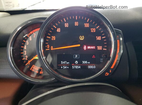 WMWXU7C03L2L54561 2020 MINI COOPER Gray Widok zestawu wskaźników