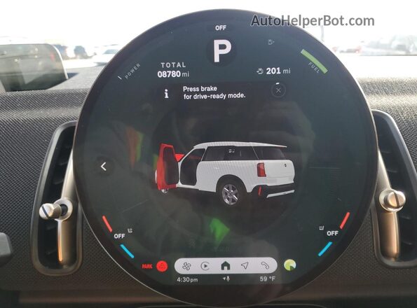 WMZ23GA08S7P89886 2025 MINI COUNTRYMAN White Սարքավորումների վահանակի տեսք