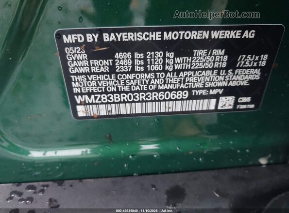 WMZ83BR03R3R60689 2024 MINI COUNTRYMAN Green 