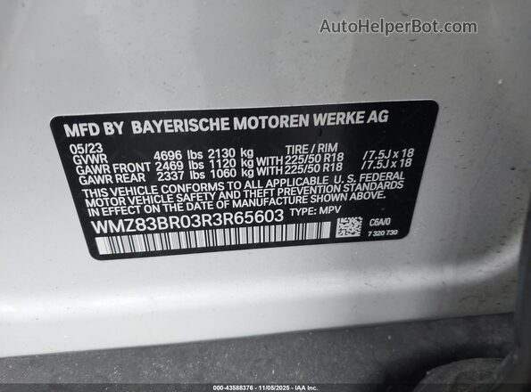 WMZ83BR03R3R65603 2024 MINI COUNTRYMAN Белый Вид подкапотного пространства