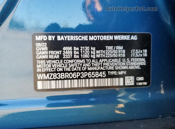 WMZ83BR06P3P65845 2023 MINI COOPER Синий Вид подкапотного пространства