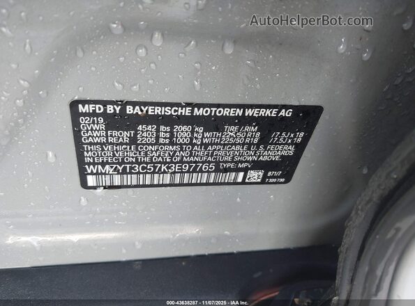 WMZYT3C57K3E97765 2019 MINI COUNTRYMAN Серебряный Вид подкапотного пространства