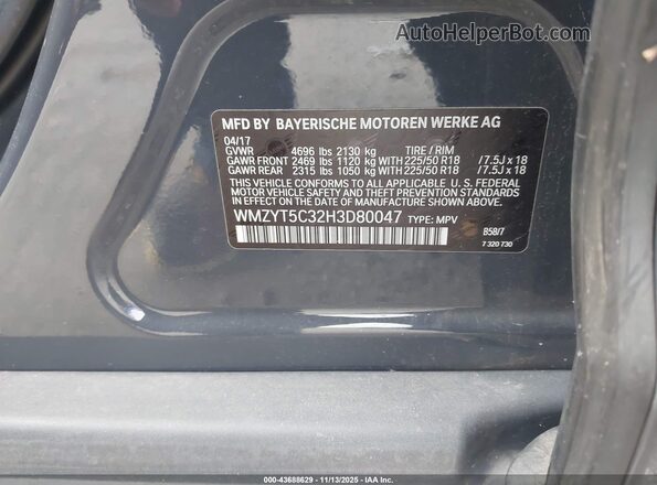 WMZYT5C32H3D80047 2017 MINI COUNTRYMAN Gray Vista del compartimento del motor