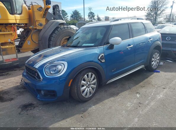WMZYX1C05L3L28842 2020 MINI COUNTRYMAN Blue Առջևի ձախ երեք քառորդ տեսարան