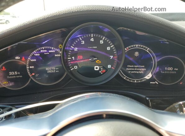 WP0AA2A76HL102437 2017 PORSCHE PANAMERA Black Widok zestawu wskaźników