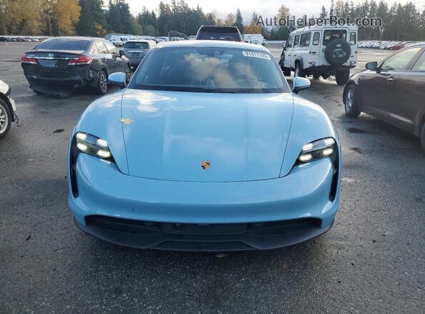 WP0AA2Y10NSA15249 2022 PORSCHE TAYCAN Blue Front view