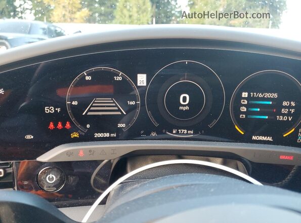 WP0AA2Y10NSA15249 2022 PORSCHE TAYCAN Blue Instrument cluster view