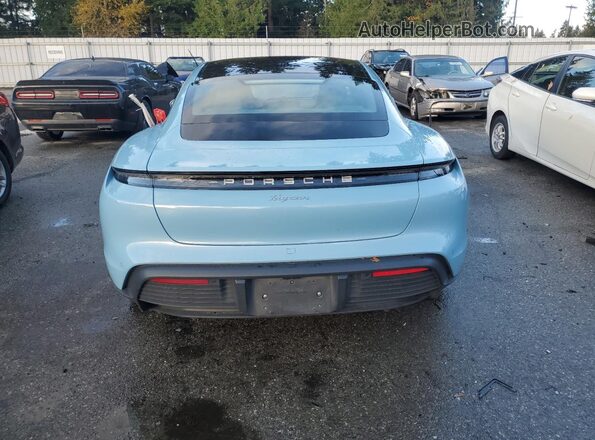 WP0AA2Y10NSA15249 2022 PORSCHE TAYCAN Blue Rear view