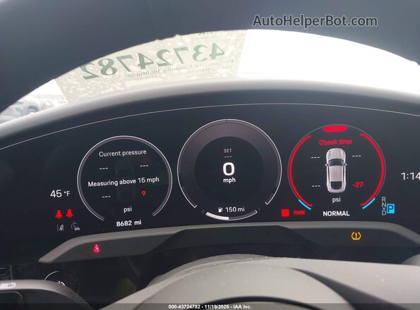 WP0AA2Y10SSA11682 2025 PORSCHE TAYCAN Gray Вид задніх сидінь