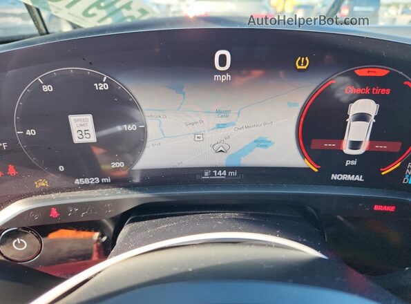 WP0AB2Y11MSA44545 2021 PORSCHE TAYCAN White Widok zestawu wskaźników