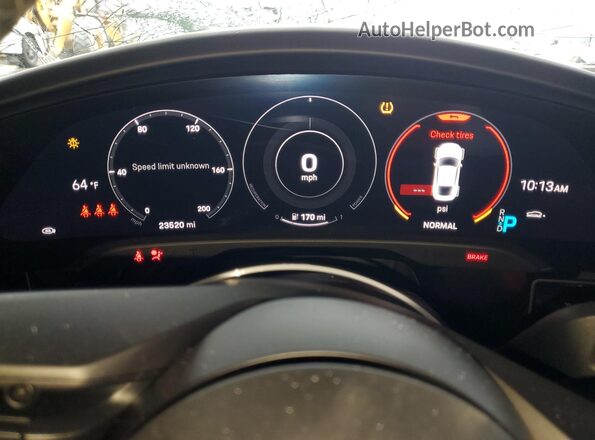 WP0AB2Y17NSA44423 2022 PORSCHE TAYCAN Gray Vista del cuadro de instrumentos