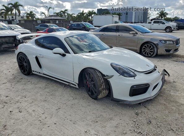 WP0AC2A82GK197098 2016 PORSCHE CAYMAN Белый Передняя правая четверть